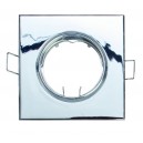 Aro basculante cuadrado empotrable en techo para lampara dicroica. MR16-12V-M&aacute;x.50W. Bronce.