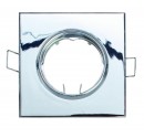 Aro basculante cuadrado empotrable en techo para lampara dicroica. MR16-12V-Máx.50W. Bronce.