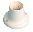 Portalámparas casquillo E27 de color blanco, termoplástico Máx. 40W 4A 250V, recto