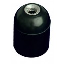 Portalámparas casquillo E27 negro, baquelita liso 4A 250V