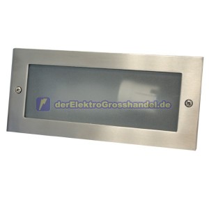 E27 Einbauwandleuchte aus Aluminium, satiniert Nickel
