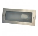 Aplique luminoso de aluminio para empotrar en pared. E27, color negro.