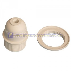 E27 Thermoplastischer Fassung mit Scheibe, wei&szlig;, 4A 250V