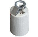 Portalámparas cerámico casquillo E14 blanco