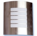 Aplique de pared de acero inoxidable. E27, Máx.60W. 230V. IP44, Uso externo, Niquel Satin.